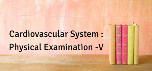 Cardiovascular System : Physical Examination -V